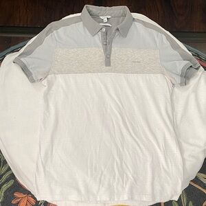Calvin Klein Two-Tone Gray Polo Shirt